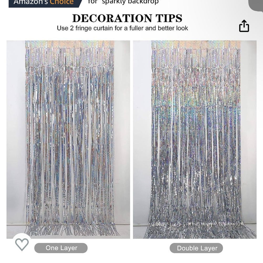 sparkle metallic curtains for party’s or for room decor!
